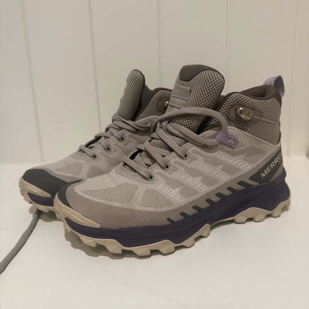Merrell Speed Eco Mid Waterproof Size 6 Gray Hiking Boots